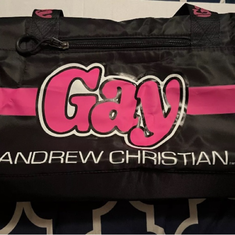 Andrew Christian Gay Gym Bag New With Tags